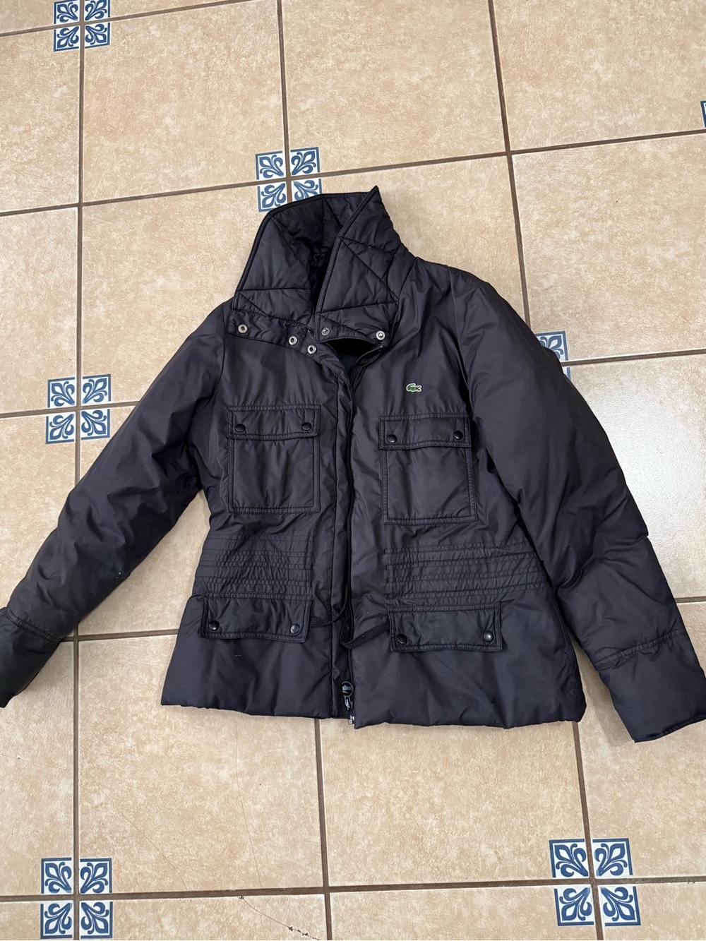 Lacoste Black Quilted Women's Puffer Jacket